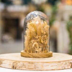 Cloche en fleurs s&eacute;ch&eacute;es